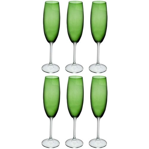 Conjunto de Taças para Champanhe Bohemia 57938 220ml Verde - 6 Peças