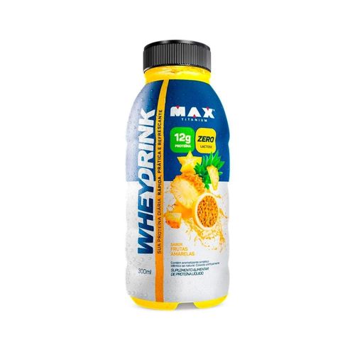 Suplemento Alimentar Whey Drink Max Titanium Frutas Amarelas 300ml