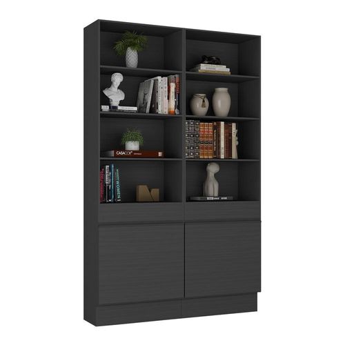 Armário/estante Escritório 2 Portas Multimóveis Mp7000 Preto Preto