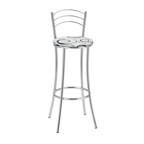 Kit 2 Banquetas Cromadas BC26-A de Metal e Assento Espuma D15 Treparoni