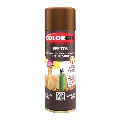 Spray Texturizado Aço Corten 300ml - Colorgin Para Papelão, Madeira, Mdf E Metais