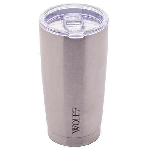 Copo Térmico Wolff 28899 com Tampa e Parede Dupla Inox - 600 ml