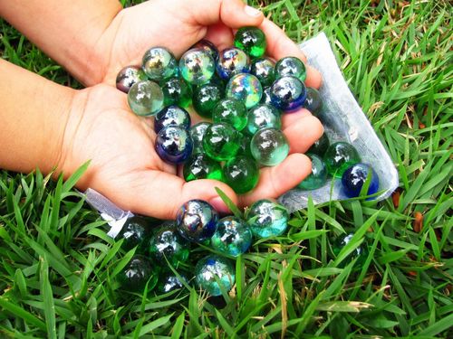 50 Bolinhas De Gude Colorida Espelhada Importada De Vidro
