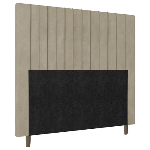 Cabeceira Cama Box Casal King Size Nala 195cm Linho Bege