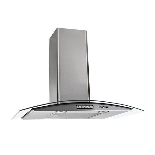 Coifa de Parede Fogatti Vidro Curvo Duto Slim 70cm Inox com Touch e LED 220V