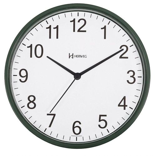 Relógio De Parede Preto 22 Cm Herweg Tictac 6101 Verde - Verde