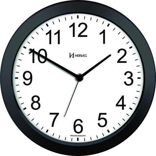 Relógio De Parede Herweg 660095-21 Fala As Horas Preto