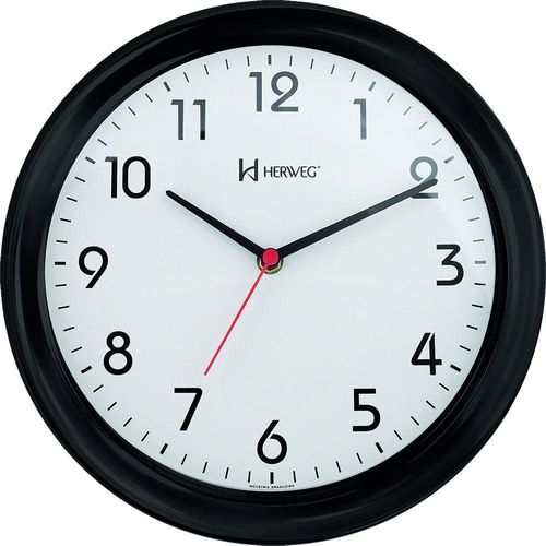 Relógio De Parede Quartz 28 Cm Preto - Preto