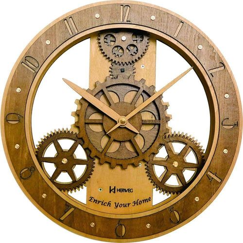 Relogio Parede Decorativo Herweg 6486 296 Madeira 30cm Pinus