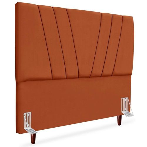 Cabeceira Queen 160cm Bell Suede Terracota Rm Terracota
