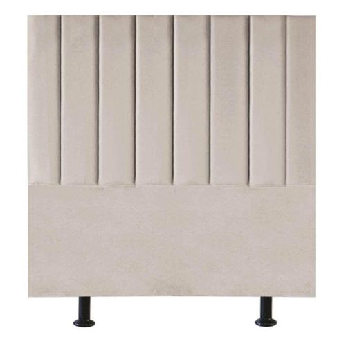 Cabeceira Estofada Cama Box Solteiro 90 Cm Paolla Linho bege