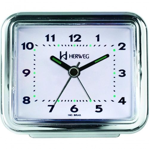 Despertador Herweg Quartz Cromado Liso 2642-028 2642