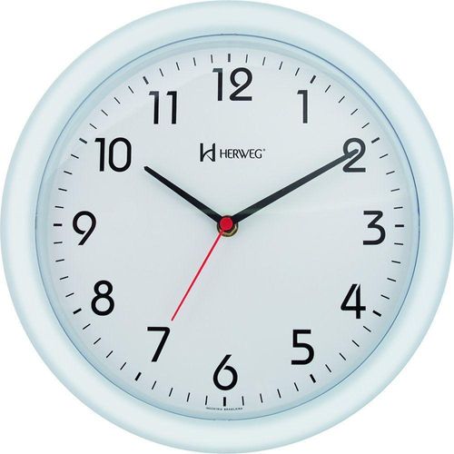 Relógio De Parede Quartz 28 Cm Branco - Branco