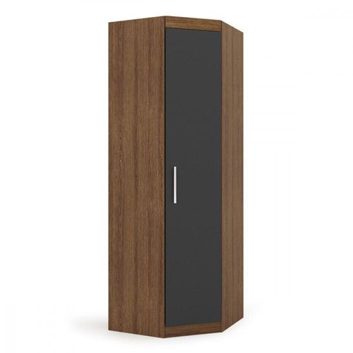 Guarda Roupa Genova Módulo Canto Ipe Wood Com Grafite Batrol Ipe Wood Com Grafite