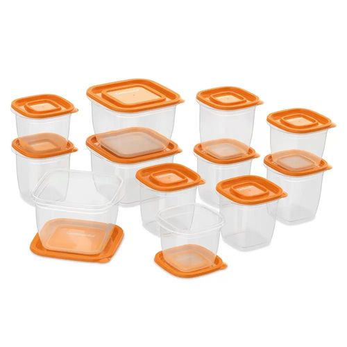 CONJUNTO POTES CONTINENTAL PLASTICO LARANJA 12UND 41046090