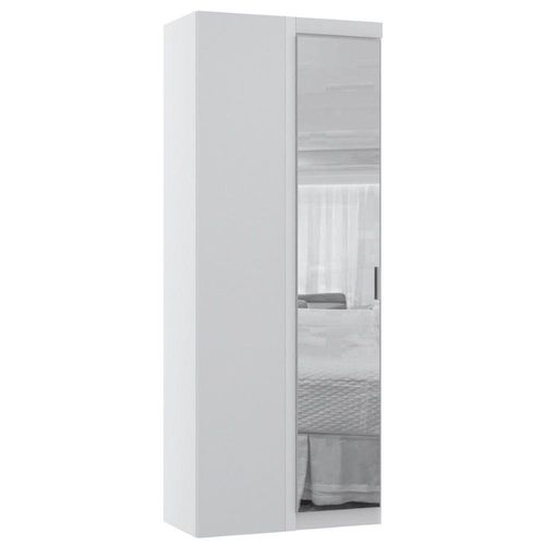 Guarda Roupa Canto  Modulado 1 Porta Espelho Alpes Luciane