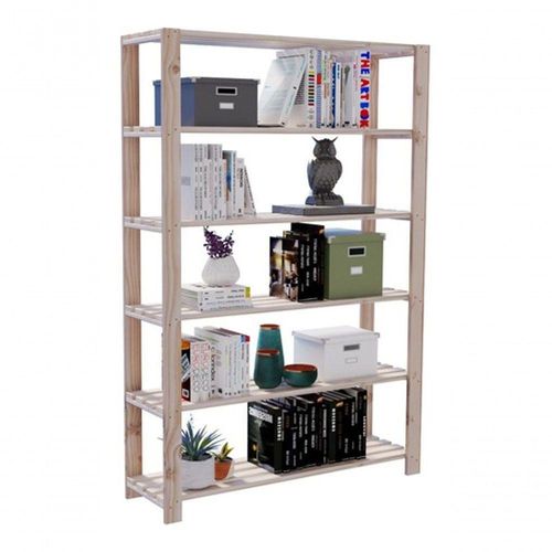 Gabinete Pinus 6 Andares Para Livros E Vasos Bibliotecas