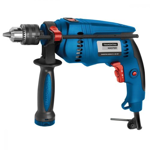 Furadeira de Impacto 900 W 1/2" 220 V Tramontina para Uso Profissional com Empunhadura Auxiliar Velocidade Variavel e Si