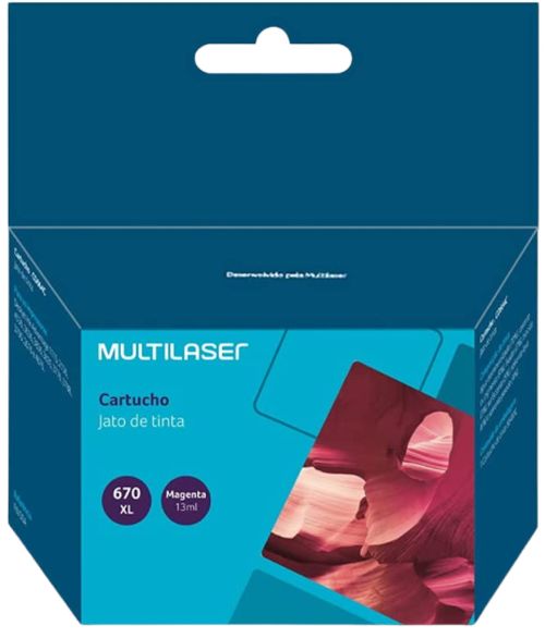 Cartucho Vermelho Jato De Tinta Compatível 670xl Vermelho Multilaser - CO670M