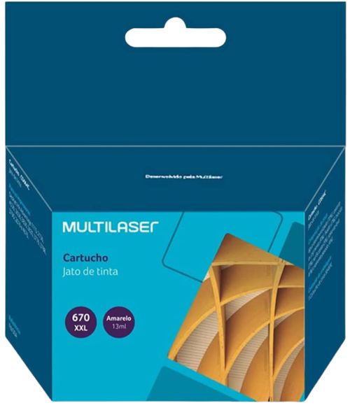 Cartucho Amarelo Jato De Tinta Compatível 670xl Amarelo Multilaser - CO670A