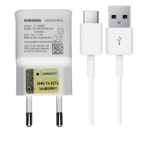 Carregador Samsung Ultra Rapido Galaxy A12 A20 A30 A50 com Cabo Type-C