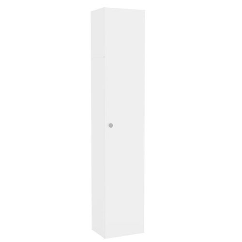 Armário Multiuso Para Lavanderia Duo 1 Porta Com Suporte Para Vassoura Branco