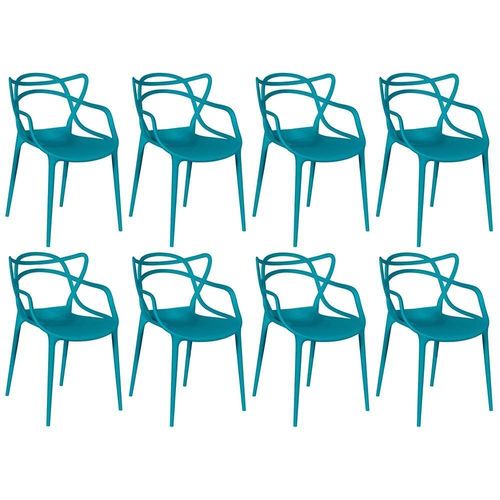 Kit 8 Cadeiras Allegra - Turquesa