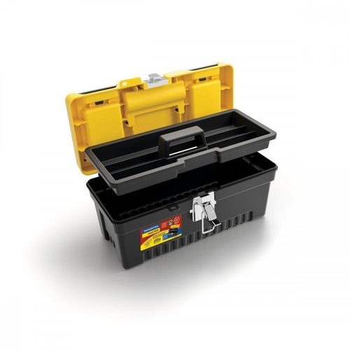 Caixa Plastica para Ferramentas 13" Tramontina com Bandeja Removivel e Trava Metalica