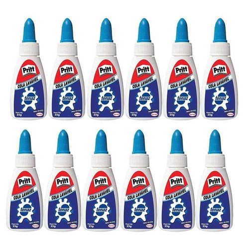 Cola Líquida Branca Escolar Pritt 35g 12 Unidades - Tenaz