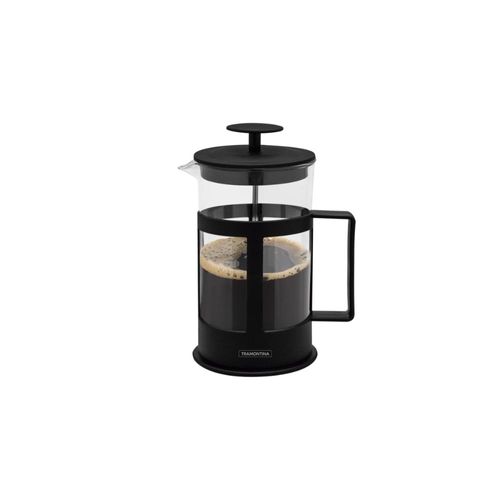 Cafeteira Francesa Tramontina em Vidro e Polipropileno Preto 1 L