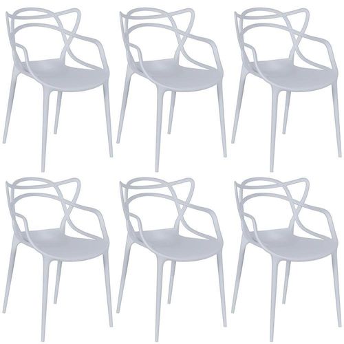 Kit 6 Cadeiras Allegra - Cinza