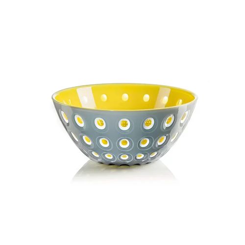 TIGELA BOWL GUZZINI 25CM EM ACRILICO LE MURRINE CINZA/AMARELO 279425141