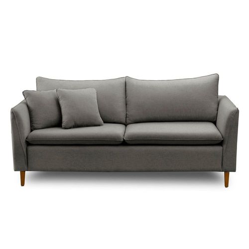Sofá Living Kassia 2 Lugares 2,04m Cinza Lansofbr