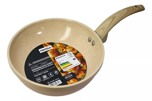 Frigideira Ceramica Grande 28 Cm Antiaderente Fogão Induçao Fratelli Max Chefe