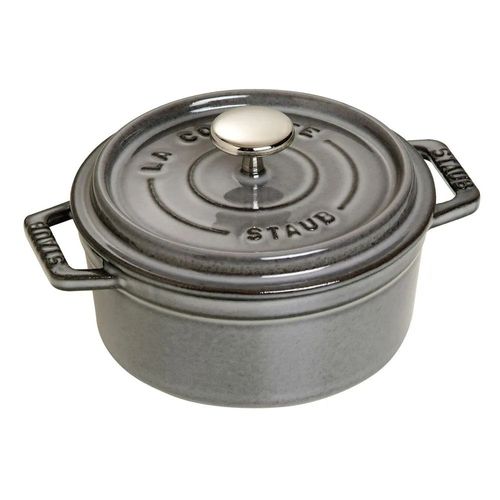 CAÇAROLA STAUB REDONDA EM FERRO FUNDIDO CINZA GRAFITE 16CM 405094790