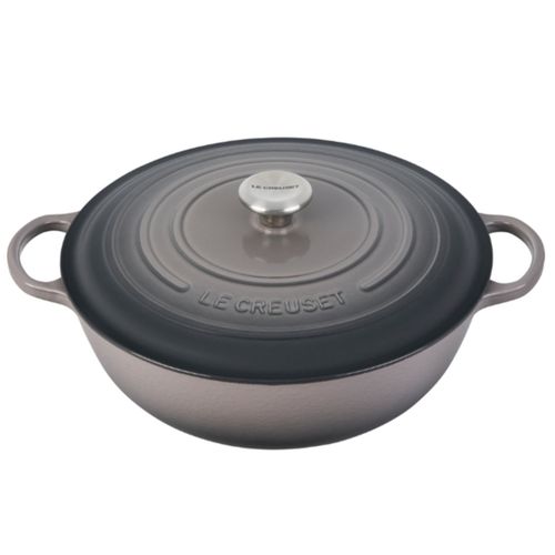 PANELA MARMITA LE CREUSET 26CM SIGNATURE FERRO ESMALTADO CINZA FLINT 21114264442430