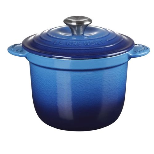 PANELA LE CREUSET DE ARROZ EVERY COM TAMPA INTERNA 18CM FERRO ESMALTADO AZURE BLUE 41110182200460