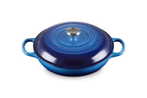 CAÇAROLA LE CREUSET BUFFET SIGNATURE EM FERRO FUNDIDO 26CM AZURE BLUE 21180262202430