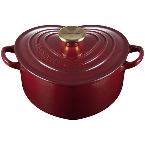 PANELA LE CREUSET CORAÇÃO TRADITION EM FERRO FUNDIDO VERMELHO RHONE 20CM 21401209494442