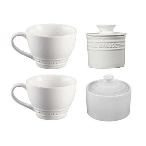 KIT LE CREUSET AÇUCAREIRO POTE DE MANTEIGA 2 CANECAS BISTRÔ 400ML