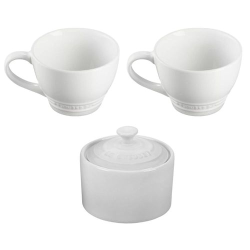 KIT LE CREUSET AÇUCAREIRO E 2 CANECAS BISTRÔ 400 ML