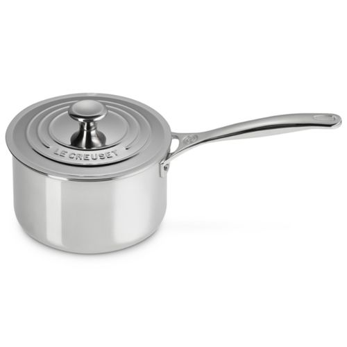 PANELA LE CREUSET MOLHEIRA SIGNATURE 3-PLY EM AÇO INOX 18CM 96600918000000