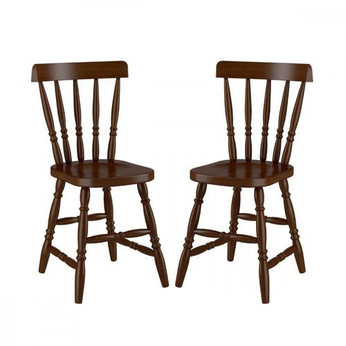 Conjunto 2 Cadeiras Madeira Eucalipto Castanho Piratini