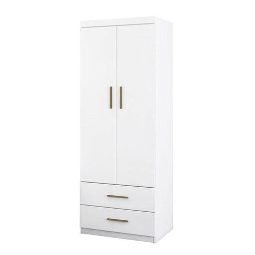 Guarda Roupa Infantil 2 Portas Chiara Branco Brilho - Phoenix
