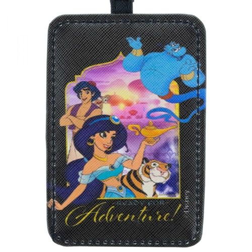 Etiqueta Para Bagagem Preta Aladdin Personagens 10.5x7.5cm Disney