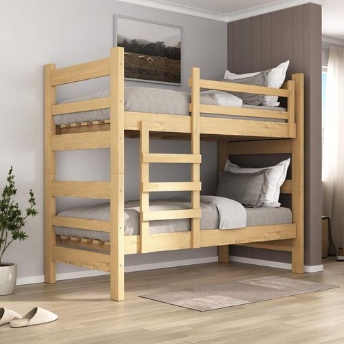 Beliche Madeira Maciça Para Colchão 78/88 X 188cm Dubai Multimóveis VCR4137 - Natural