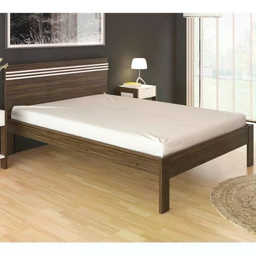 Cama Casal Cm8009 Nogal Branco Tecno Mobili Nogal Branco