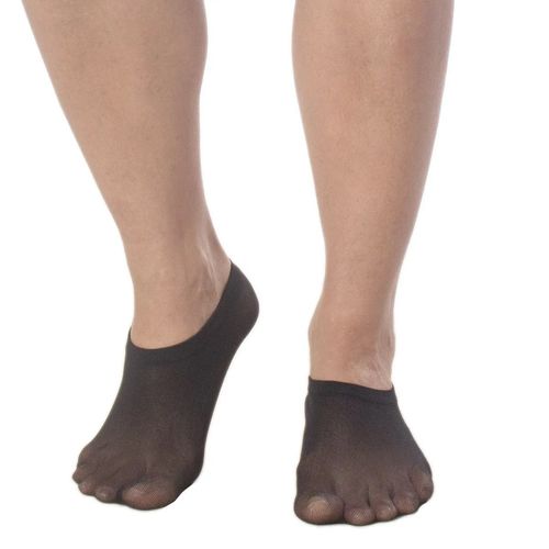 Kit 2 Pares de Meia Selene Sapatilha Fio 40 Feminina - Preto