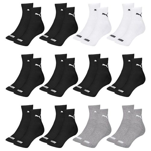 Kit 12 Pares de Meias Puma Cano Médio Esportiva Feminino