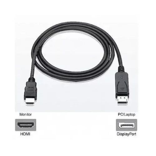 Cabo Displayport Para Hdmi Blindado (DP Macho x HDMI Macho) 1,8 Mt